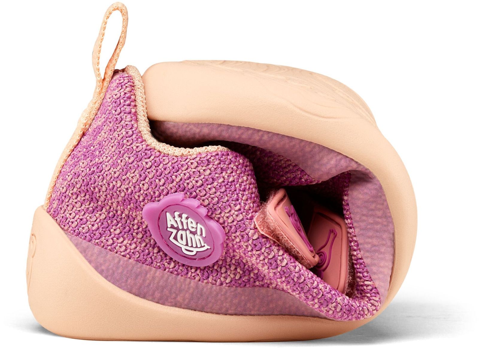 Dětské barefoot boty Affenzahn Sneaker Knit Happy - Flamingo